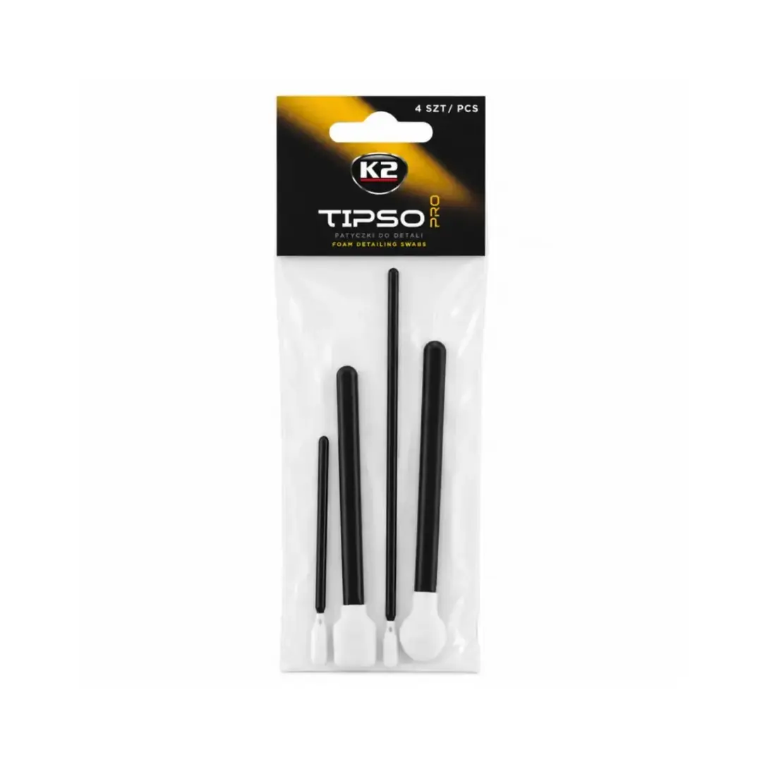 K2 Tipso Pro Köpüklü Detay ve Temizlik Çubukları 4'lü Set