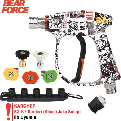 Karcher K Serisi Bear Force Pop-Art Tasarım Araç Yıkama Tabancası 5li Nozzle Set