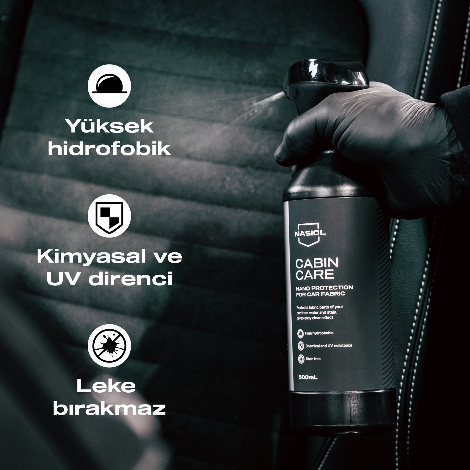 Nasiol CabinCare Araç Kumaş Yüzey Nano Kaplama-500 mL