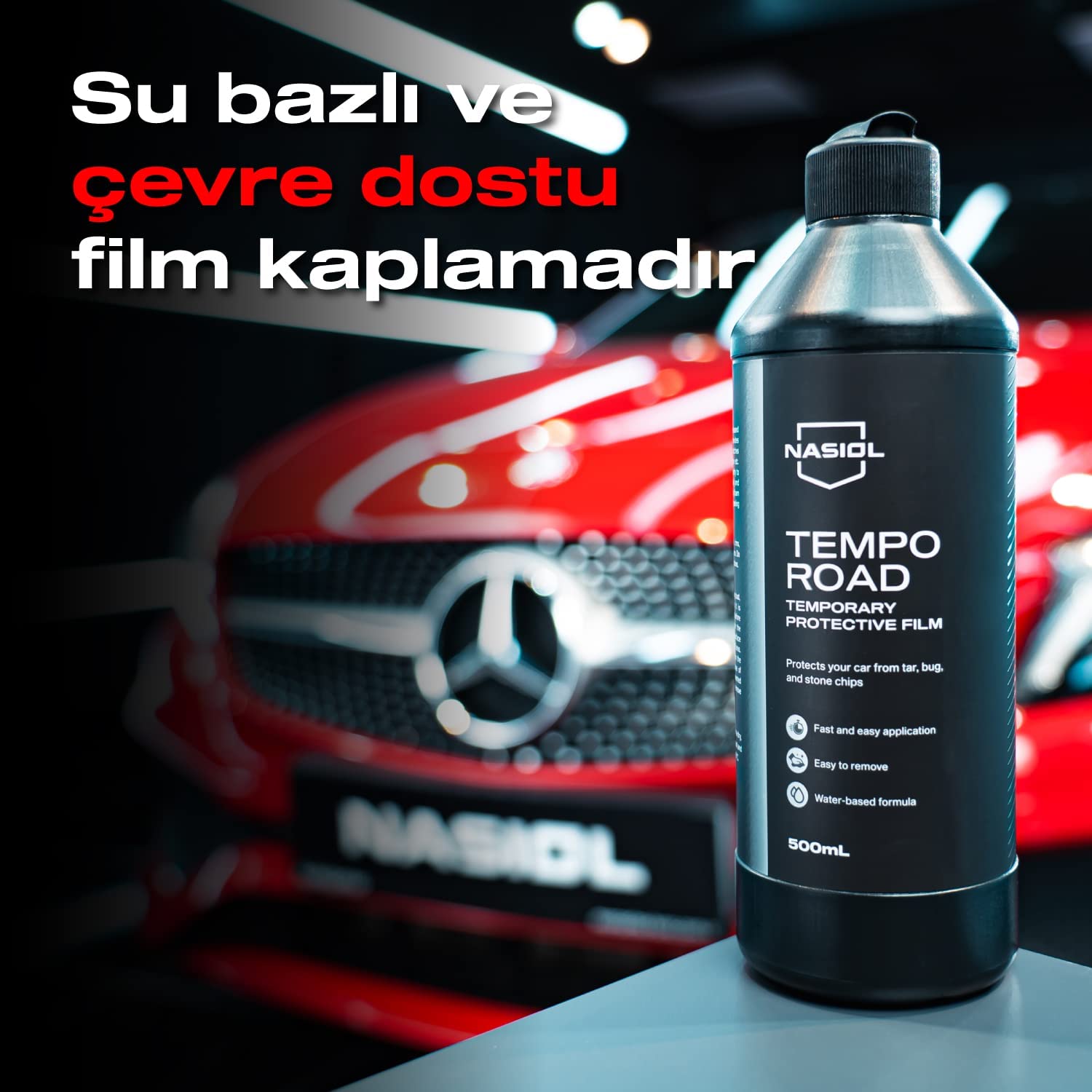 Nasiol TempoRoad Geçici Araç ve Boya Koruyucu Film-500 mL-Boya Koruma Filmi, Leke Önleme, Detailing, Off-Road Araç Yüzeyi Koruyucu, Su Bazlı Leke Tutmaz Film