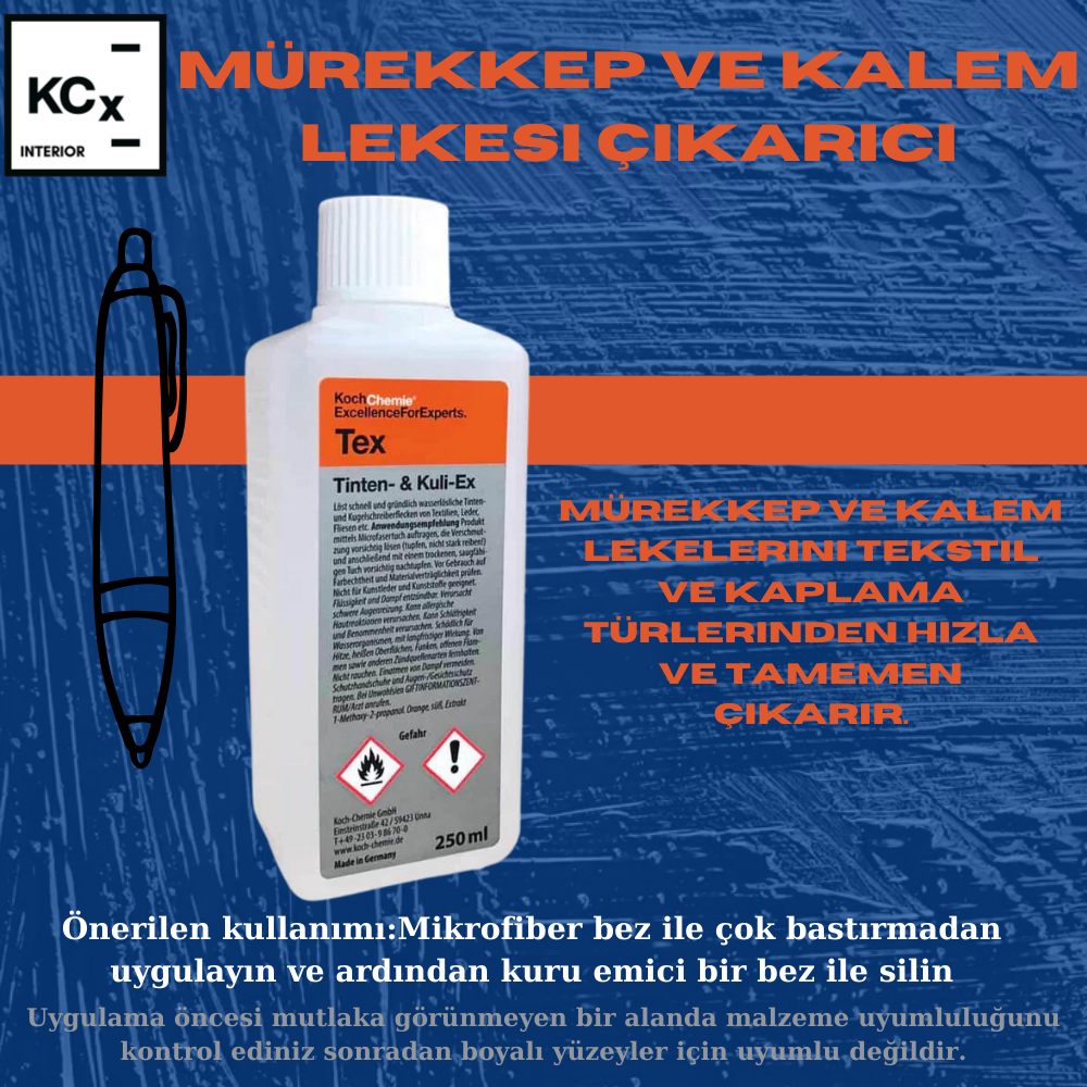 Koch%20chemie%20TEX%20250ml%20Mürekkep%20ve%20Tükenmez%20Kalem%20İzi%20Çıkarıcı