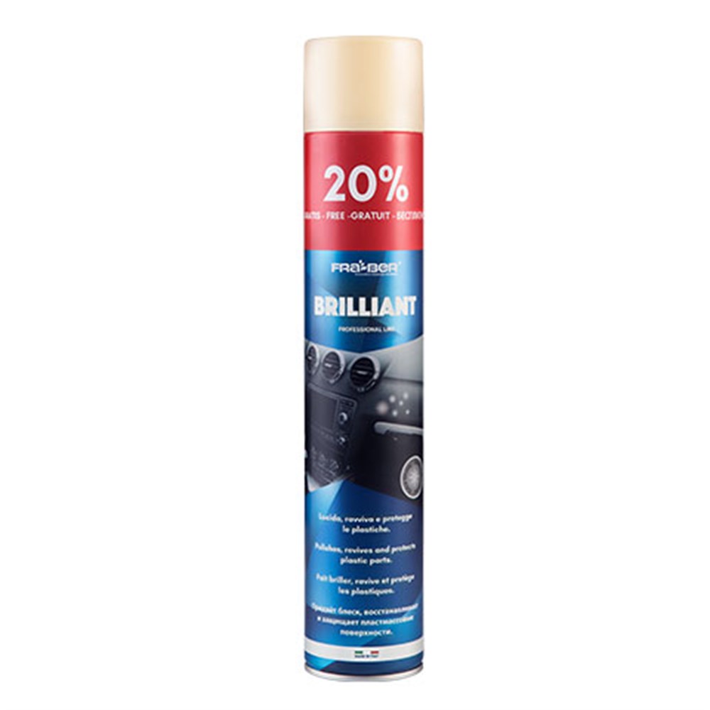 Fra-Ber Brilliant Aerosol Plastik, Vinil Ahşap İçin Koruyucu Cila 750ML