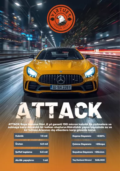 Virtues Attack Seri 190 Micron Tpu 152cmx15MT