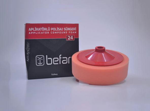 BEFAR APLİKARTÖRLÜ POLİSAJ SÜNGERİ TURUNCU 150MM