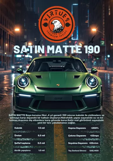 Virtues Premium MAT Araç Boya Koruma Filmi 
