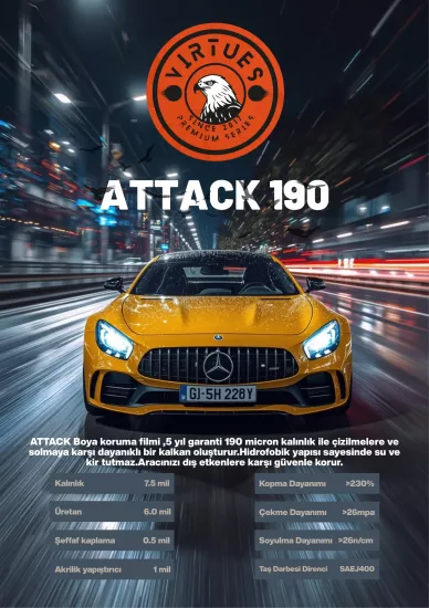 Virtues Attack Seri 190 Micron Tpu 152cmx15MT