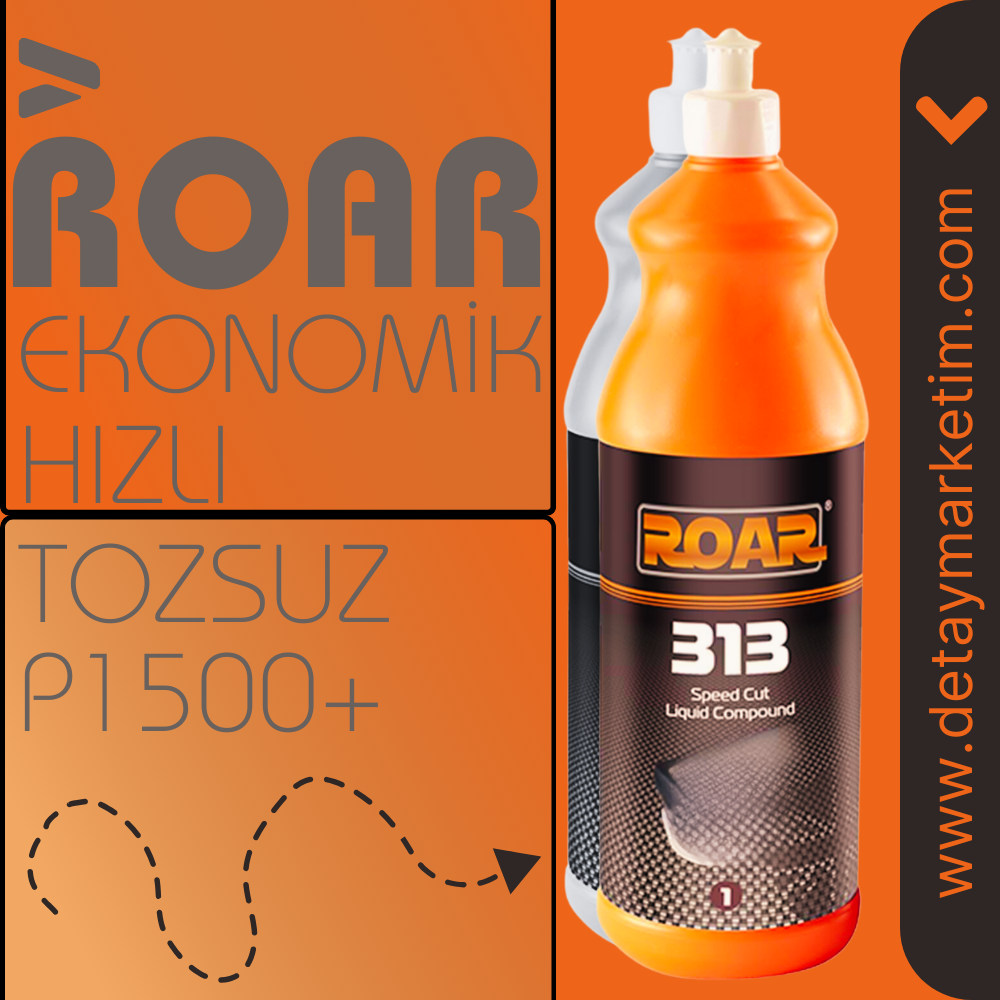 Roar 313 Speed Cut Liquid Compound 1 lt (Çizik Çıkarıcı Pasta)